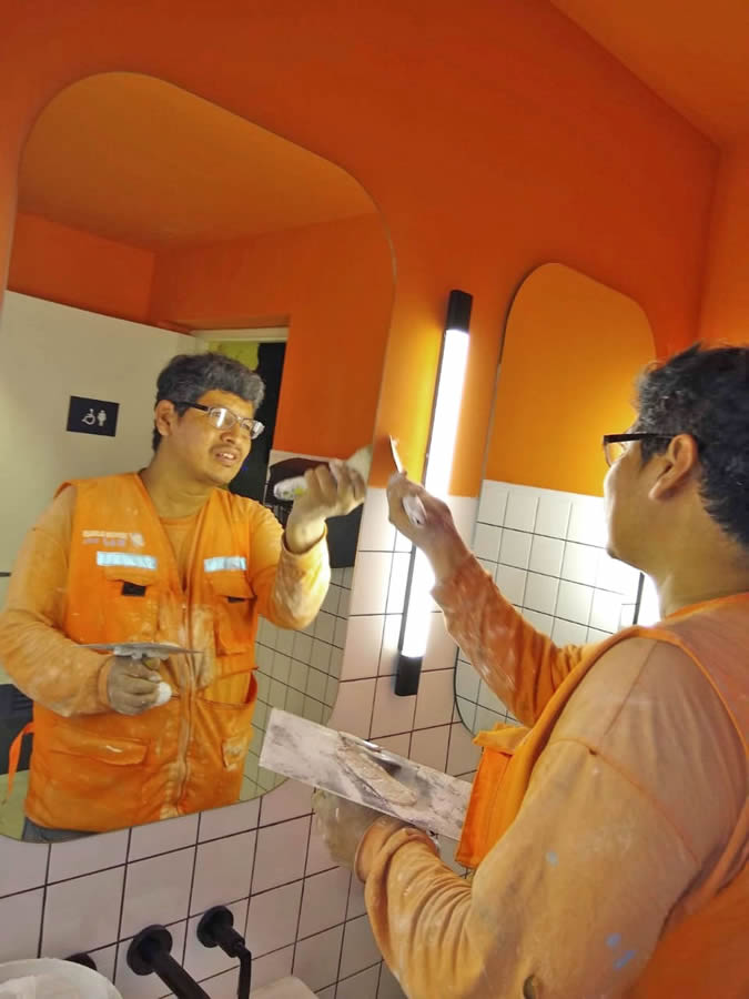 Pintura con latex de colores